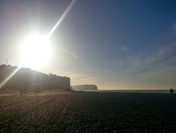 Scenic view of sun shining on sunny day