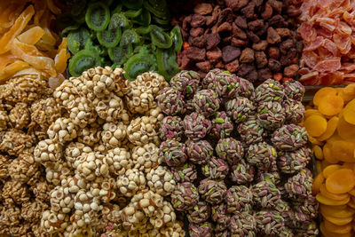 Full frame shot of fruits for sale in market