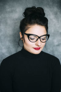 Close-up portrait of young woman