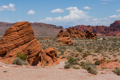 Rock formations in a desert