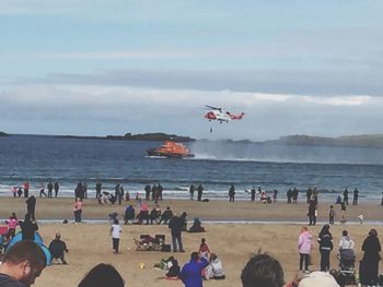 Tourists enjoying at beach