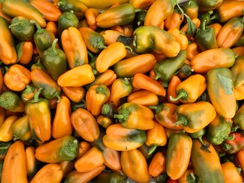 High angle view of vegetables for sale in market