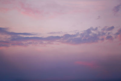 Low angle view of clouds in sky during sunset