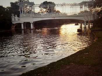 Reflection of built structure in water