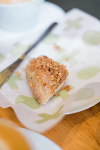 Close-up of bread on plate
