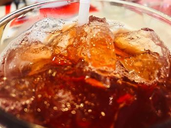 Close-up of ice cream in glass