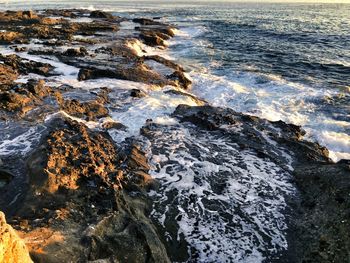 Rocks in sea