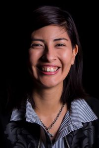 Portrait of happy young woman