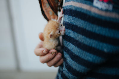 Man holding a cat