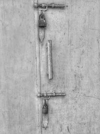 Close-up of rusty metal door