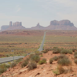 View of road passing through landscape