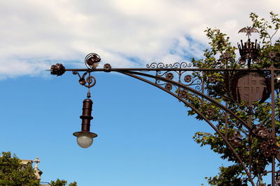 Low angle view of street light