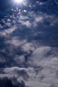 Low angle view of clouds in sky