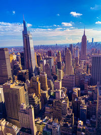 Aerial view of buildings in city