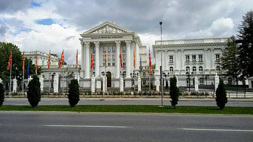 View of historical building against cloudy sky