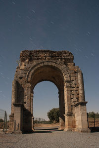 Low angle view of historical building against clear sky