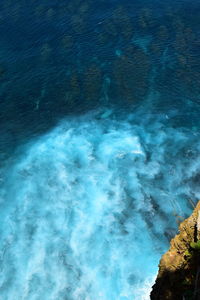 High angle view of sea waves