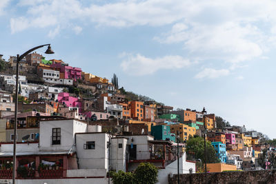 Buildings in city against sky