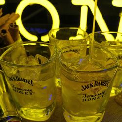 Close-up of beer glass on table