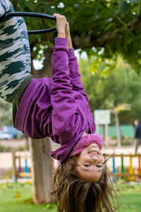 Girl playing at park