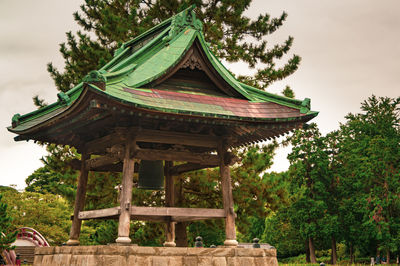 Low angle view of traditional building against sky