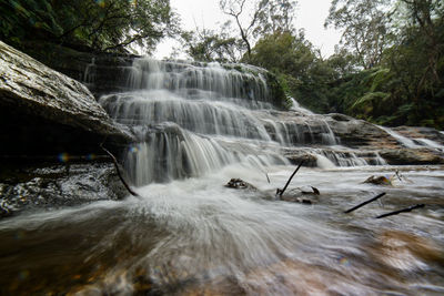 Scenic view of waterfall