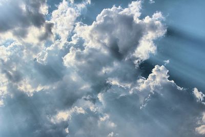 Low angle view of cloudy sky