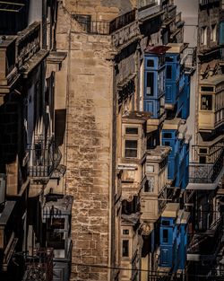 Low angle view of buildings in city