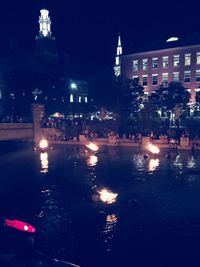 City street at night