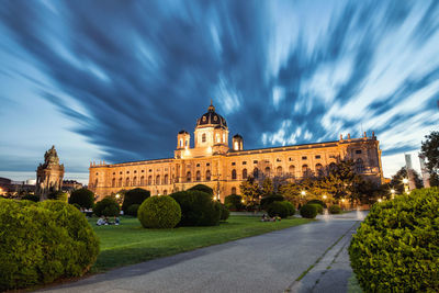 View of historic building against cloudy sky