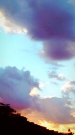 Low angle view of cloudy sky