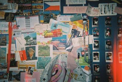 Close-up of multi colored flags