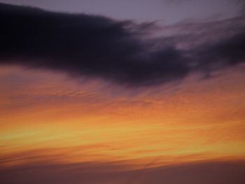 Low angle view of sky during sunset