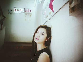 Close-up of young woman