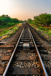 Railroad tracks against sky