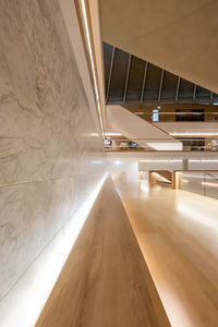 High angle view of empty staircase in building