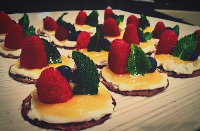 Close-up of dessert in plate