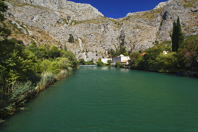 The ombla river in dubrovnik