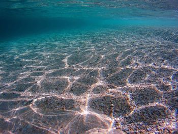 Aerial view of sea wave