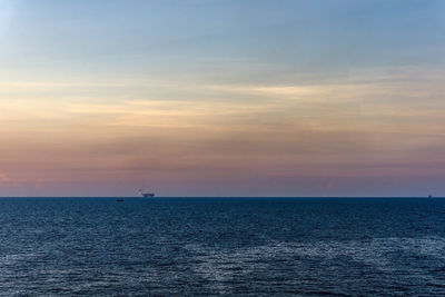 Seascape at oilfield