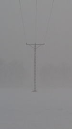 Low angle view of electricity pylon against sky