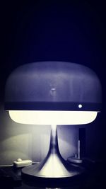 Close-up of illuminated street light