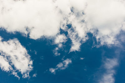 Low angle view of cloudy sky