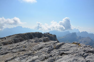 Rock formations against sky