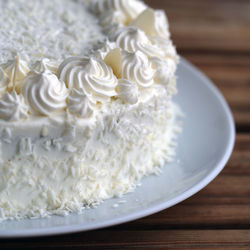 Close-up of cake on table