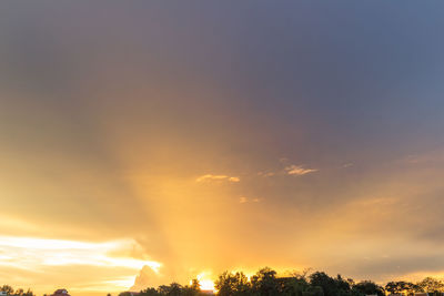 Low angle view of sky during sunset