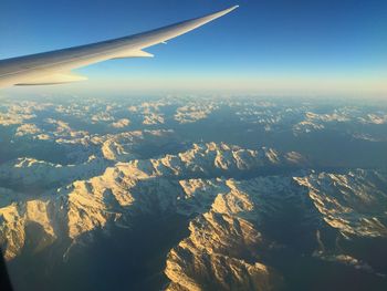 Aerial view of clouds in sky
