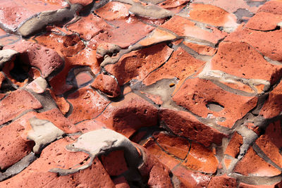 Full frame shot of red footpath