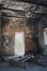 Interior of abandoned house