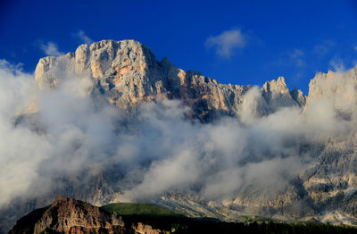 Panoramic view of majestic mountains against sky